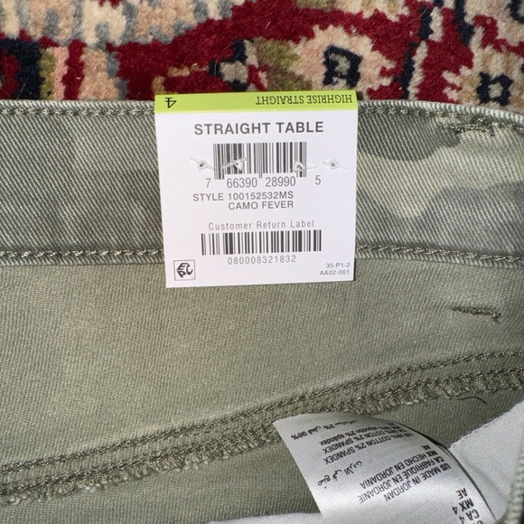 NWT camouflage pants, Style & Co, straight leg. Size 4 - Picture 3 of 7